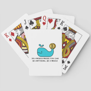 Bitcoin Whale Funny Crypto Investor Cartoon Design Spielkarten