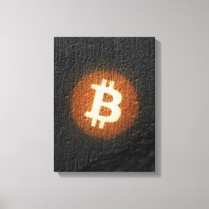 Bitcoin-widerstandsfähige Kunst (auf schwarzer Wan Leinwanddruck