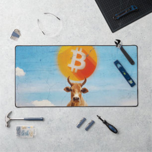 Bitcoin widerstandsfähiger Bulle Schreibtischunterlage