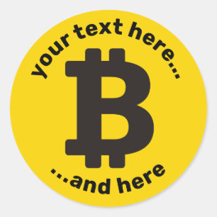 Bitcoin-Zeichen Runder Aufkleber
