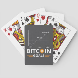 Bitcoin-Ziele-Chart Kryptowährung-Wachstum Spielkarten