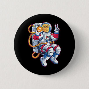 Bitcoin zum Mond BTC Astronauten Crypto Fomo Trum Button
