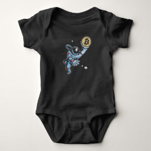 Bitcoin zum Mondastronauten Baby Strampler