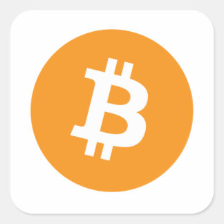 Bitcoins Quadratischer Aufkleber