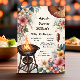 Bite Koch Grillen Japanisch Sushi Hibachi 30. Gebu Einladung
