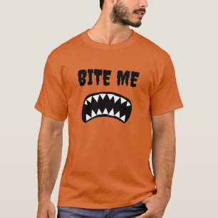 Bite Me drôle T-shirt Halloween pour hommes