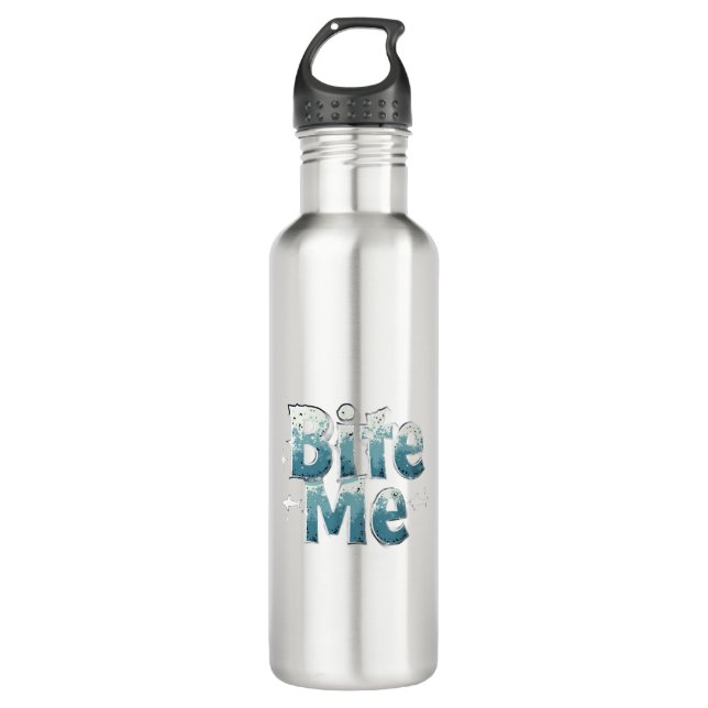 Bite Me Edelstahlflasche (Vorderseite)