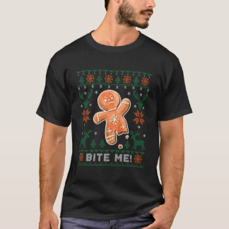 Bite Me Gingerbread Man - Funny Ugggli Christmas S T-Shirt