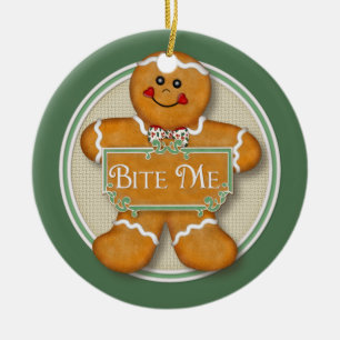 Bite me Gingerbread Man Ornament 2