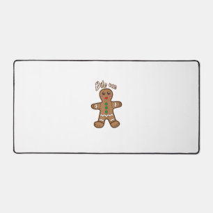 Bite Me Gingerbrot Funny Cookie Weihnachts Thanksg Schreibtischunterlage