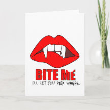 Bite Me Halloween Card