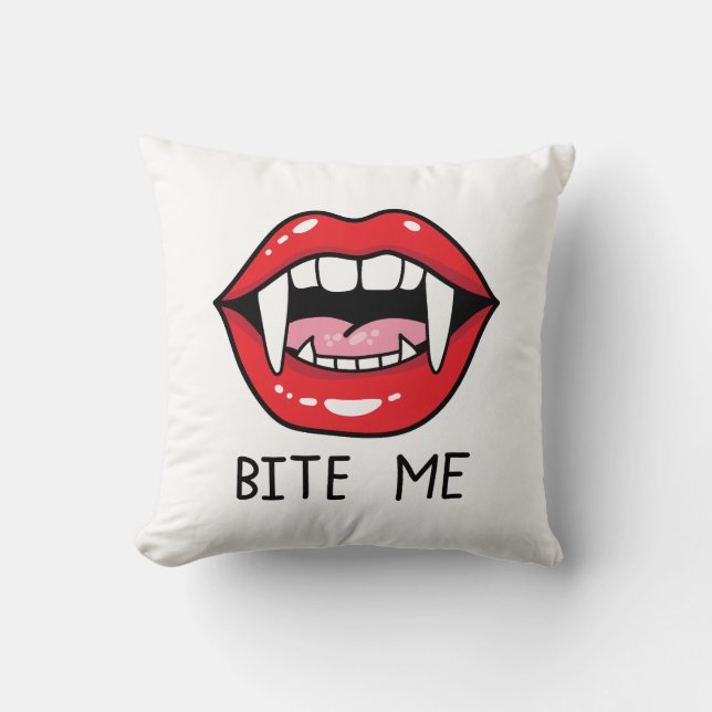 Bite me  kissen (Vorderseite)