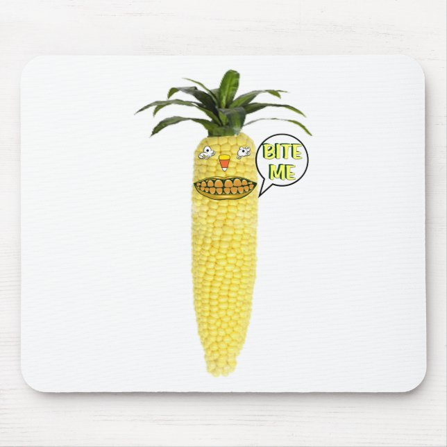 Bite Me Mais auf dem Cob Mousepad (Vorne)