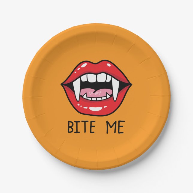 Bite me  pappteller (Vorderseite)
