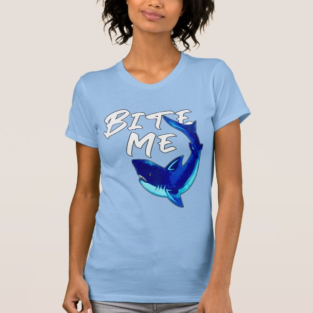 Bite me - Shark T-Shirt (Vorderseite)
