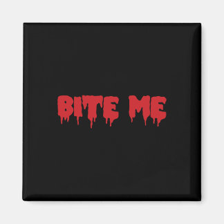 Bite Me Shirt Blood Red Vampire Beängstigendes Par Magnet