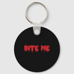 Bite Me Shirt Blood Red Vampire Beängstigendes Par Schlüsselanhänger