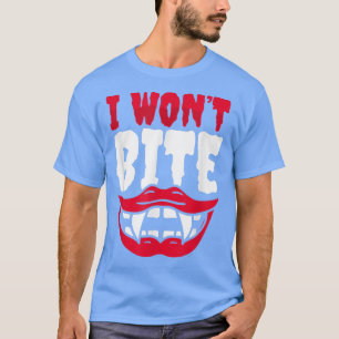 Bite me Vampire Halloween Kostüm ich will nicht be T-Shirt