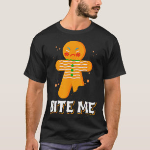 Bite Me Wütender Lebkuchenmann Bite Me T-Shirt