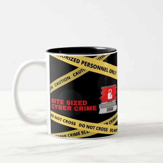 Bite Sized Cyber Crime Banner Mug (Gauche)