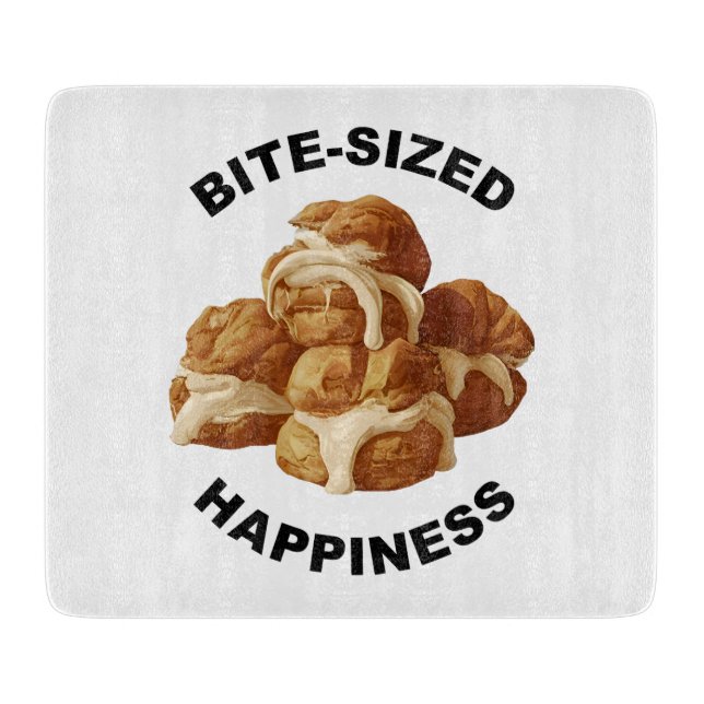 Bite Sized Happiness Profiteroles Schneidebrett (Vorderseite)