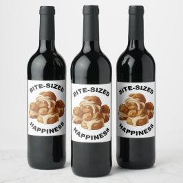 Bite Sized Happiness Profiteroles Weinetikett