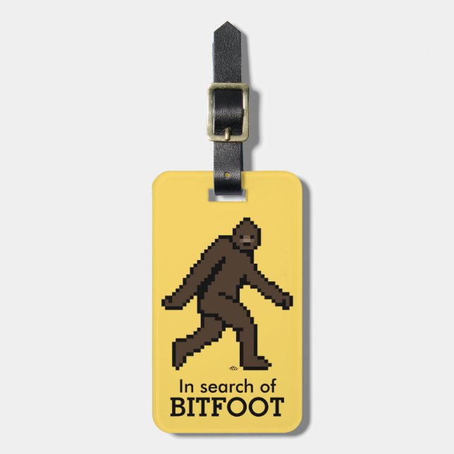 Bitfoot (der 8-Bitbigfoot) Gepäckanhänger (Vorderseite vertikal)
