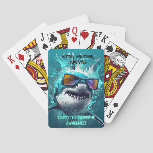 Biting Kämpfe überleben benutzerdefinierte Spielka Spielkarten (Rückseite)