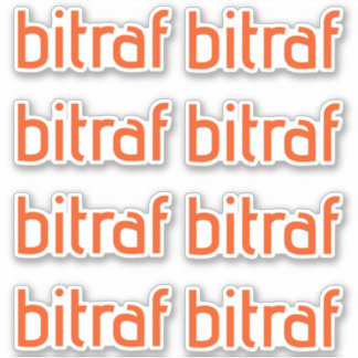 Bitraf - klistremerker enkel Logo Aufkleber