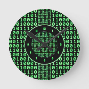 Bits pattern runde wanduhr