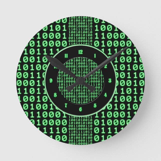 Bits pattern runde wanduhr (Vorderseite)