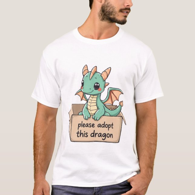 Bitte adoptier diesen Drachen T-Shirt (Vorderseite)