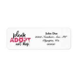 Bitte Adoptier keine Pet Rescue Address Labels