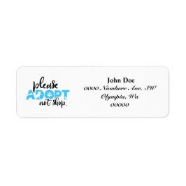 Bitte Adoptier keine Pet Rescue Address Labels