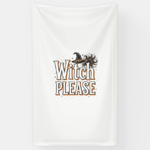 Bitte alte Hexe Halloween-Vektordesign_1 Banner