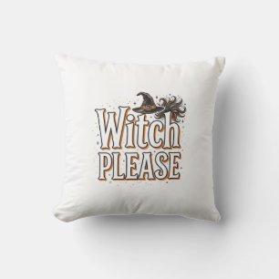 Bitte alte Hexe Halloween-Vektordesign_1 Kissen