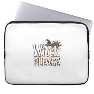 Bitte alte Hexe Halloween-Vektordesign_1 Laptopschutzhülle