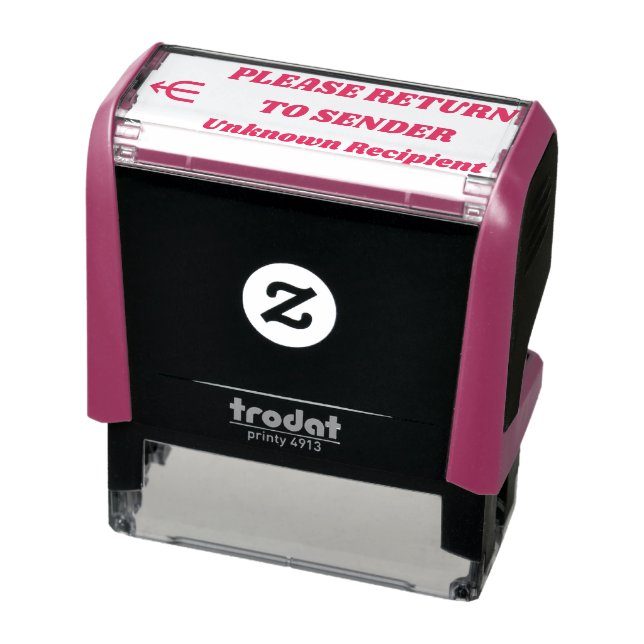 "BITTE AN DEN SENDER ZURÜCKKEHREN" "Unbekannter Em Permastempel (Produkt)