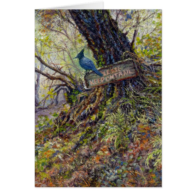 "Bitte auf den Wegen Behalten" Leere Karte (Vorne)