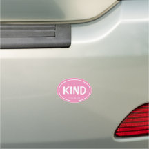 Bitte benennen Sie Pink Euro Style Oval Car Magnet