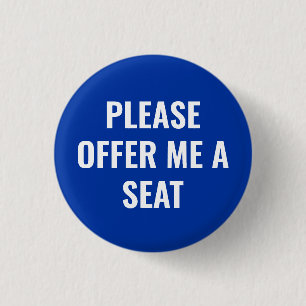 Bitte bieten Sie mir einen Sitzplatz an - personal Button