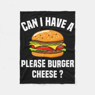 Bitte Burger Käse Hamburger Grillen Funny Sa Fleecedecke