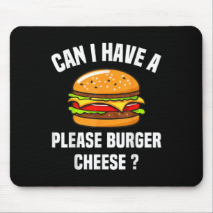 Bitte Burger Käse Hamburger Grillen Funny Sa Mousepad