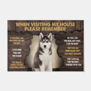 Bitte denken Sie bei einem Besuch in meinem Haus a Fußmatte
