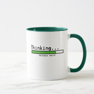Bitte denken warten tasse