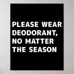 BITTE DEODORANT TRAGEN POSTER
