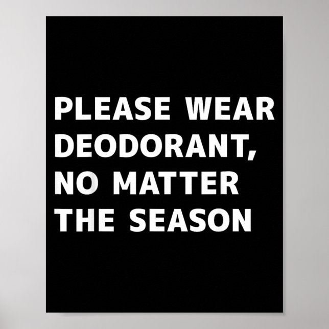 BITTE DEODORANT TRAGEN POSTER (Vorne)