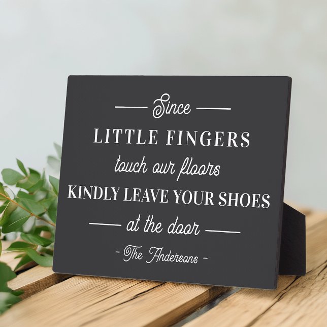 Bitte entfernen Sie Ihre Schuhe Personalisiert Fotoplatte (Von Creator hochgeladen)