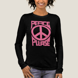 Bitte Frieden Rosa Schriftzug Tri-Blend Shirt