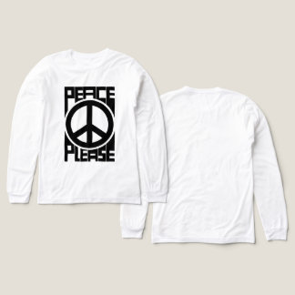 Bitte Frieden Schwarze Schrift Tri-Blend Shirt